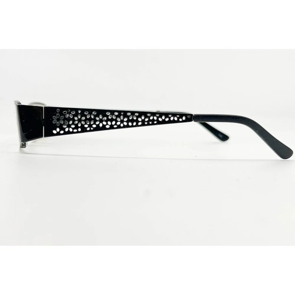 Unbranded Eyeglasses Frames Womens Black Rectangular Laser Cut Arms 51-18-135